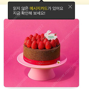투썸 스트로베리 초콜릿생크림케이크