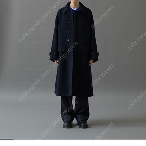 어나더오피스 볼드 발마칸 코트 다크네이비 2사이즈 새상품 (Voyager Bold Balmacaan Coat (Dark Navy))