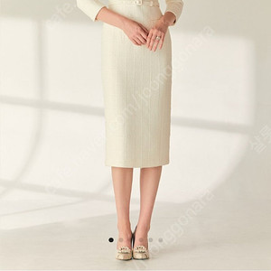 브라이드앤유 COURTNEY Square neck H-line tweed long dress (Ivory) 66새제품