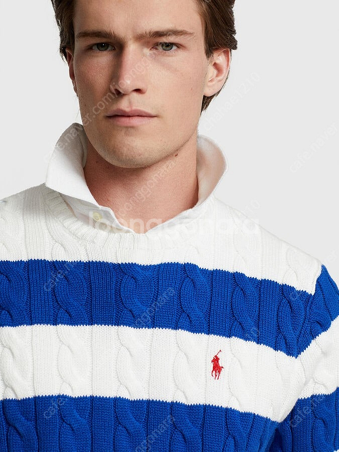 [새상품] 폴로 랄프로렌 스트라이프 케이블 니트 스웨터 맨즈 XL, XXL--1