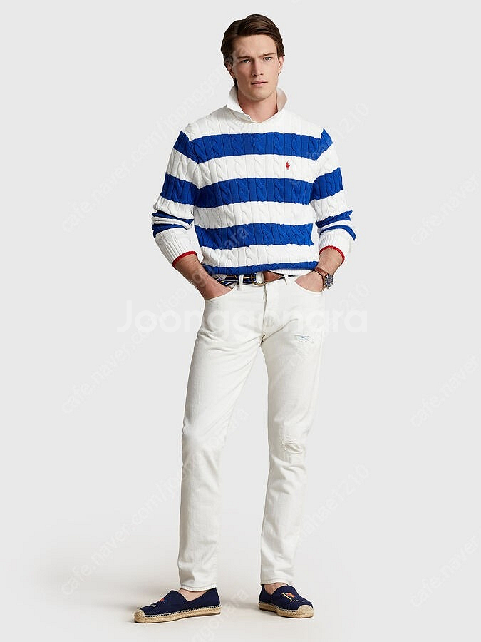 [새상품] 폴로 랄프로렌 스트라이프 케이블 니트 스웨터 맨즈 XL, XXL--2