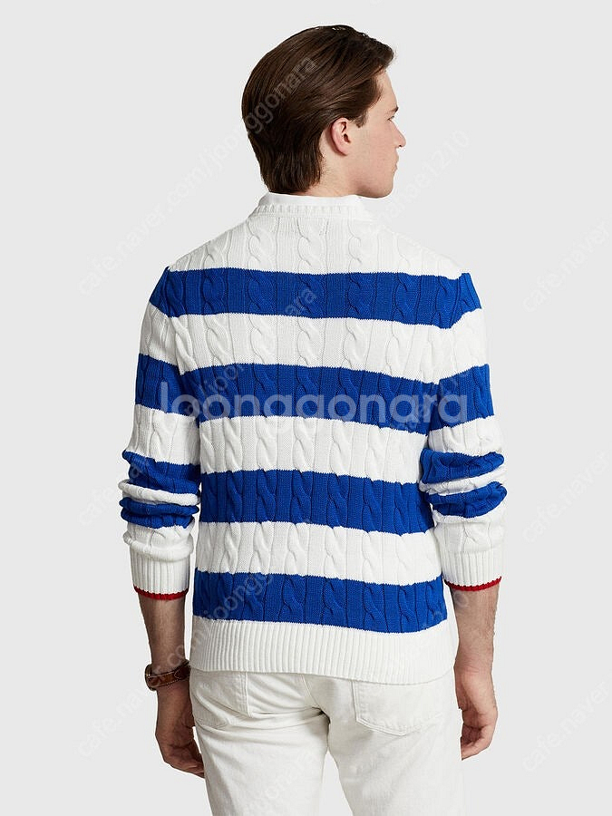 [새상품] 폴로 랄프로렌 스트라이프 케이블 니트 스웨터 맨즈 XL, XXL--3