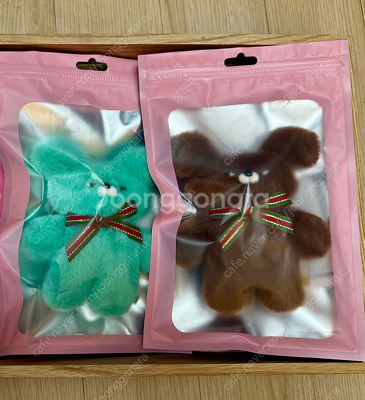 던킨 와사비베어 초콜렛 핑크 와사비 키링--1