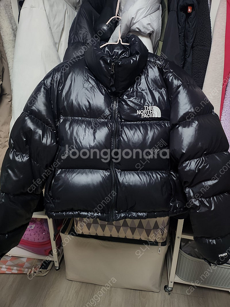노스페이스 크롭 눕시패딩(XL)--0