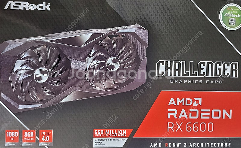 ASRock RX6600 그래픽카드 판매합니다.--0