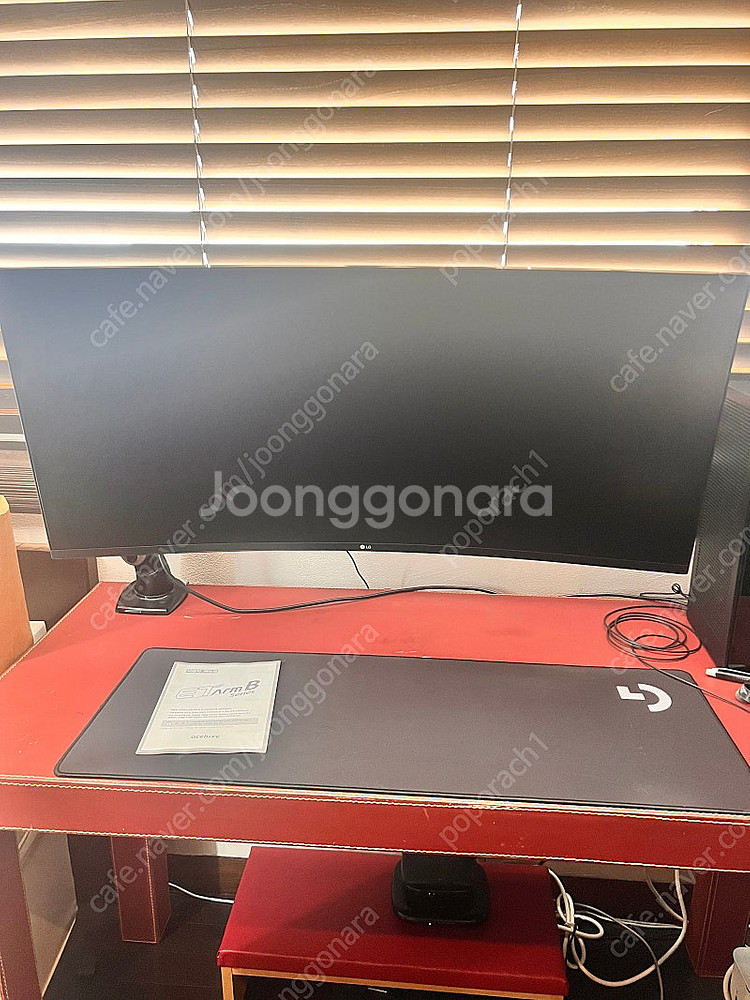 LG 35wn65c qwhd 모니터와 에이스럭스 최고급...--0