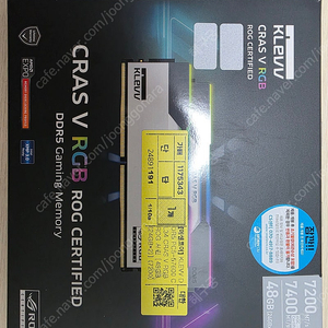 [에센코어] KLEVV DDR5 PC5-7200 CL34 CRAS V RGB ROG 서리48GB (24GB*2)