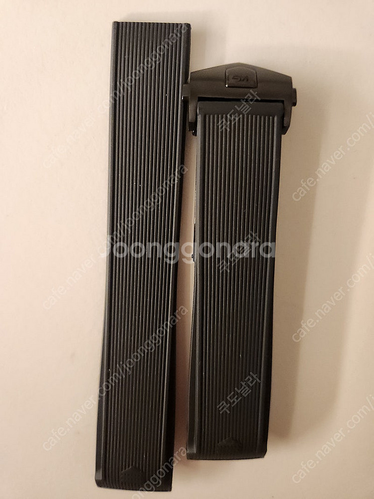 22mm 블랙 러버 스트랩 태그호이어 호환 디버클--0