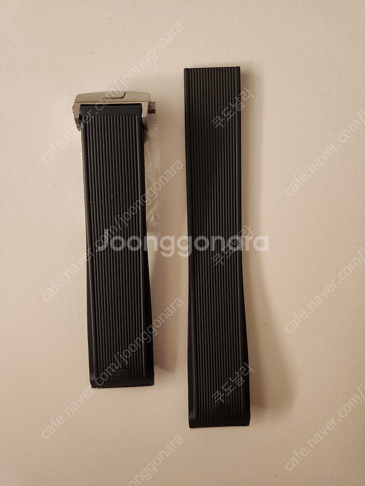 22mm 블랙 러버 스트랩 태그호이어 호환 디버클--2