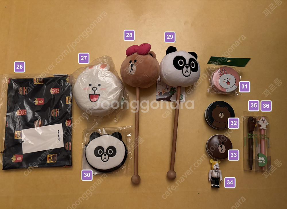 라인프렌즈 굿즈 인형, 퍼즐, 머그컵, 피규어, 키링--3