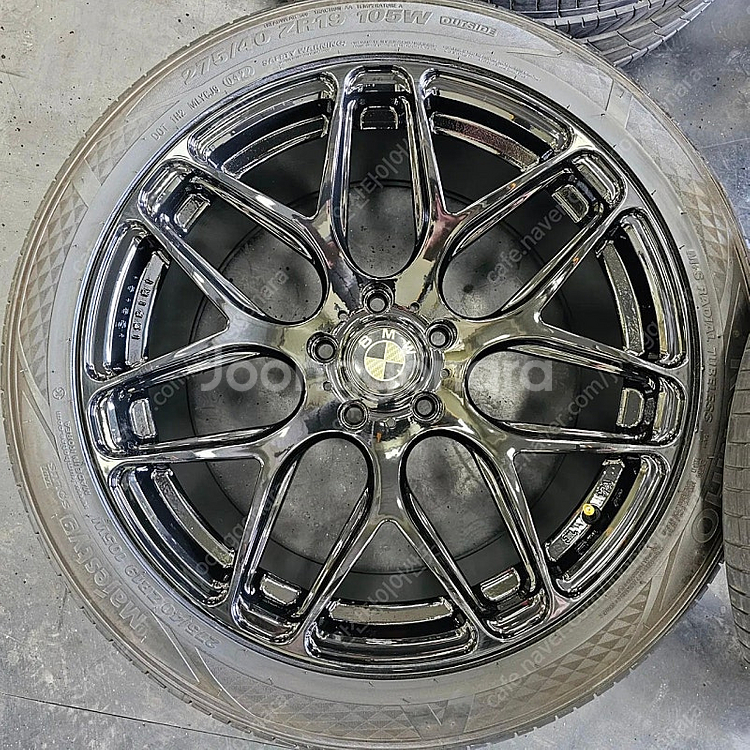 BMW7시리즈 F01 19인치 블랙유광 휠타이어셋. 7...--3