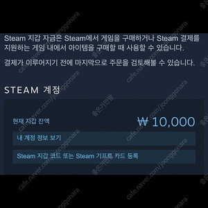 Steam 스팀게임 10,000원어치 게임 선물