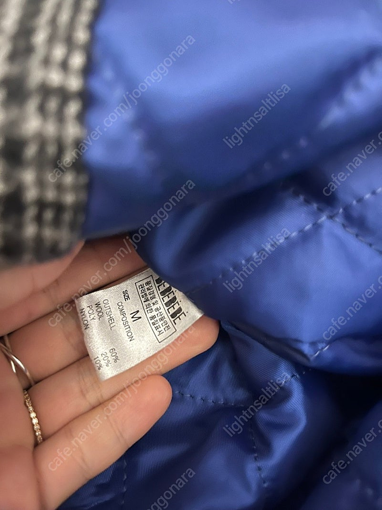 베베베베 체크 더블 코트 M 이미지