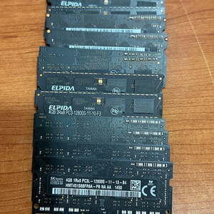 노트북용 ddr3 12800s 14900s 4g, 8g 다량 판매합니다