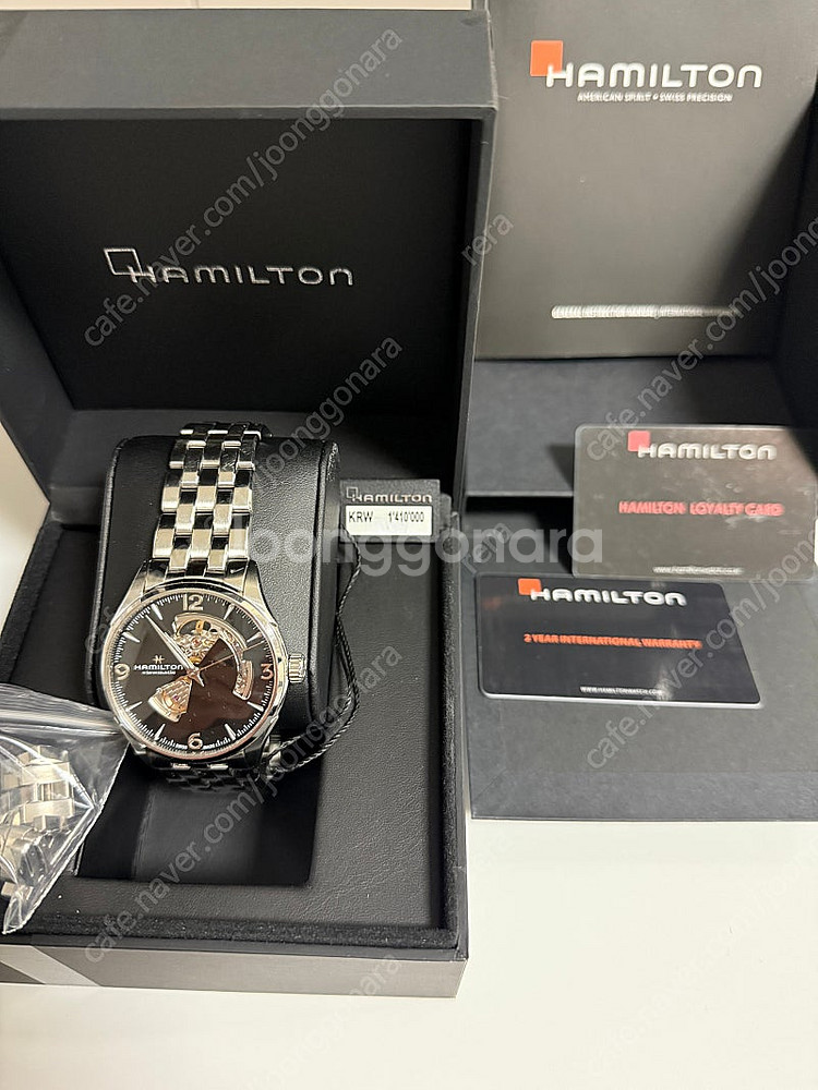 해밀턴 재즈마스터 오픈하트 42mm 검판 팝니다--1