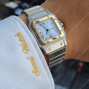 [정품] 까르띠에 산토스 까레 18K 콤비 LM 라지 오토메틱 (Cartier Santos Carree Large LM Automatic)