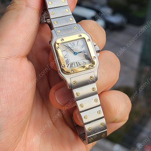 [정품] 까르띠에 여성용 산토스 블랙로만 18K 콤비 SM 스몰 (Cariter Santos Two Tone SM)