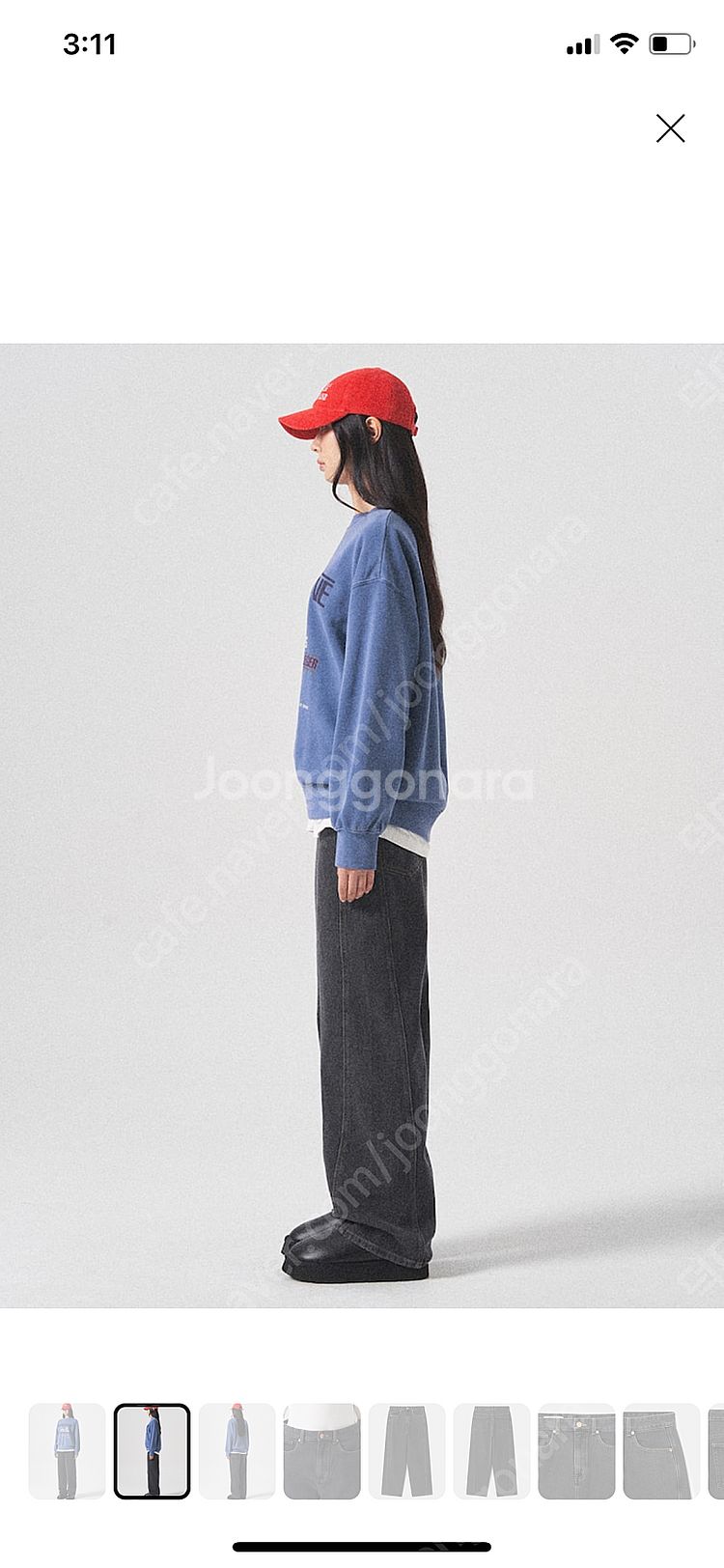 에잇세컨즈 사이드변형 와이드 데님(새상품)--1