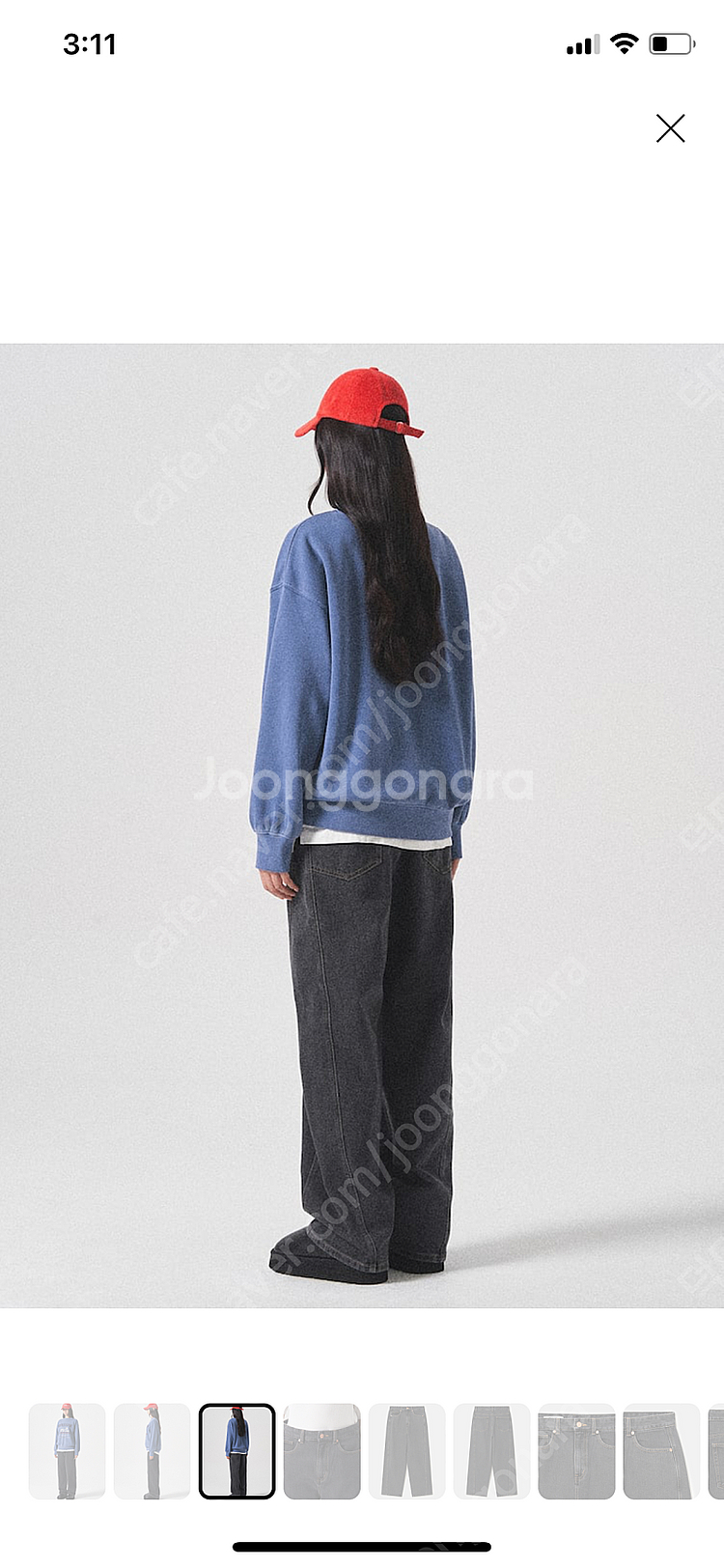 에잇세컨즈 사이드변형 와이드 데님(새상품)--2