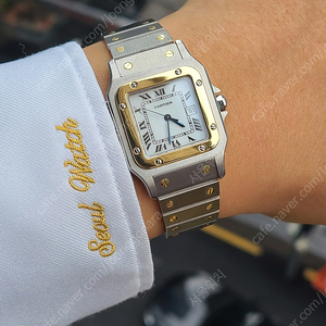 [정품] 까르띠에 산토스 까레 18K 콤비 LM 라지 오토메틱 (Cartier Santos Carree Large LM Automatic)