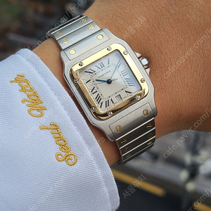 [정품] 까르띠에 산토스 갈베 화이트로만 18k 콤비 LM 라지 남성 (Cartier Santos Galbee 18K Gold Two-Tone Men's LM)