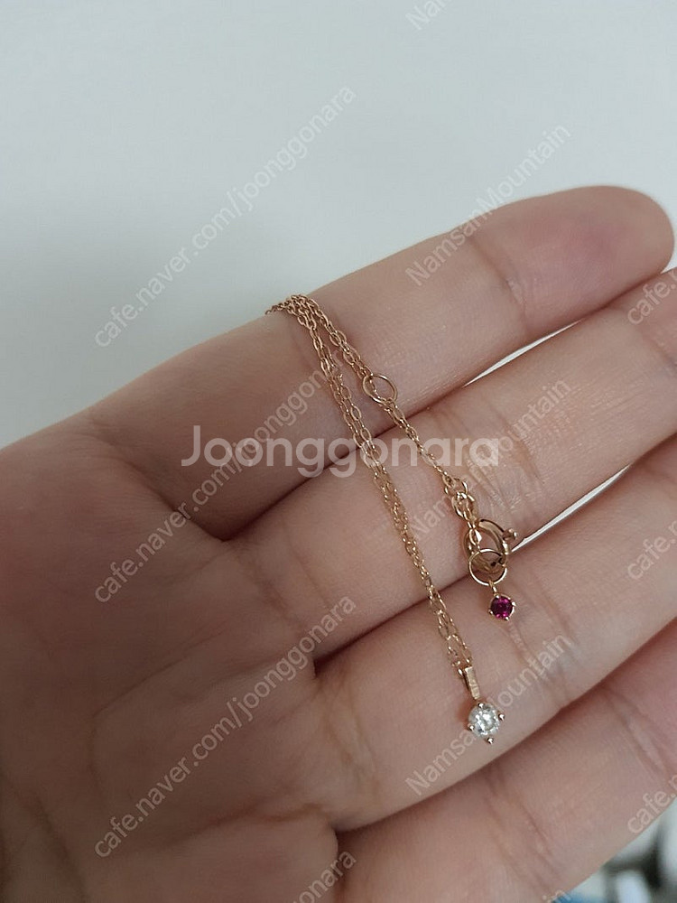 디디에두보 미스두 1부 다이아몬드 14k 골드 목걸이--0