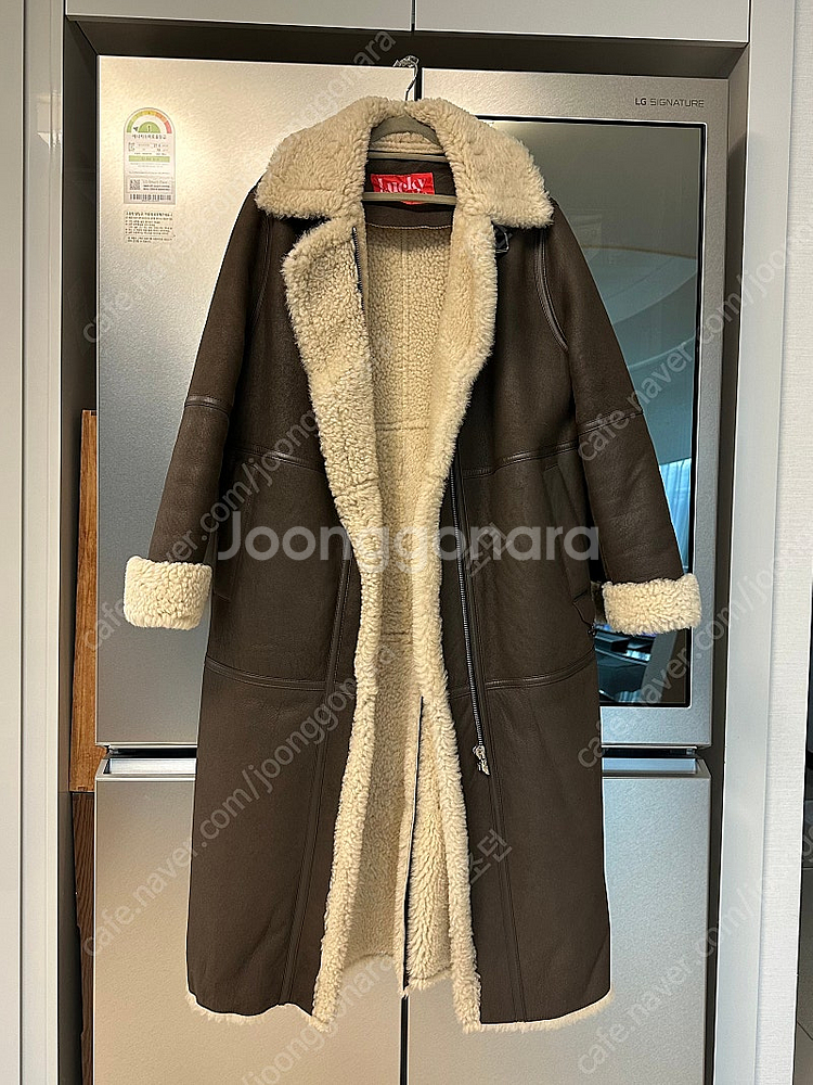 럭키슈에뜨 롱무스탕 리얼양가죽 양모--0