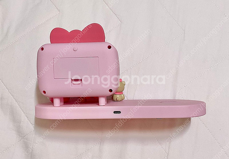 산리오 핼로 키티 무선 충전 시계--2