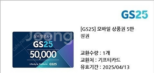 gs 편의점 5만원권 2장--0