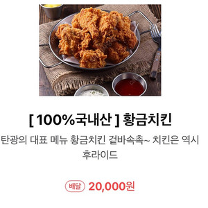 탄광맥주 황금치킨 2만원 지류권 > 1만원에 팝니다