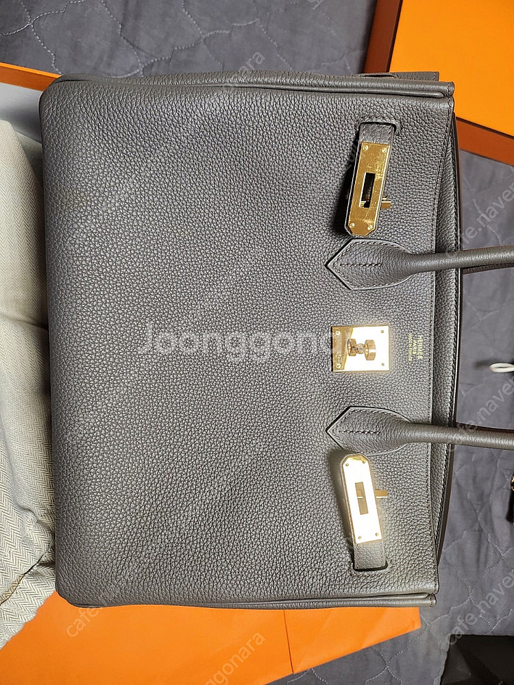 에르메스 벌킨30 에땅 금장 인보이스원본--1