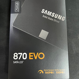 삼성 870 EVO 250GB 2.5인치 SSD 미개봉 [무상 짧음]