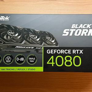 이엠텍 지포스 RTX 4080 BLACK STORM D6X 16GB 팝니다