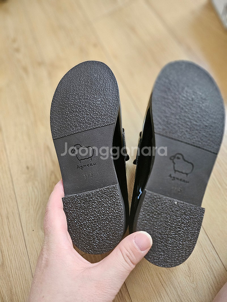 새제품 앙뉴 모러스 블랙창 학생화 185mm 콩쿨 입학...--2