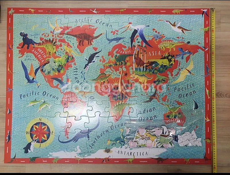 (1회사용) 디스커버 공룡퍼즐 대형 100pcs--7