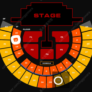 2NE1 투애니원 콘서트 막콘(4/13) 14구역,32구역 단석 양도합니다.