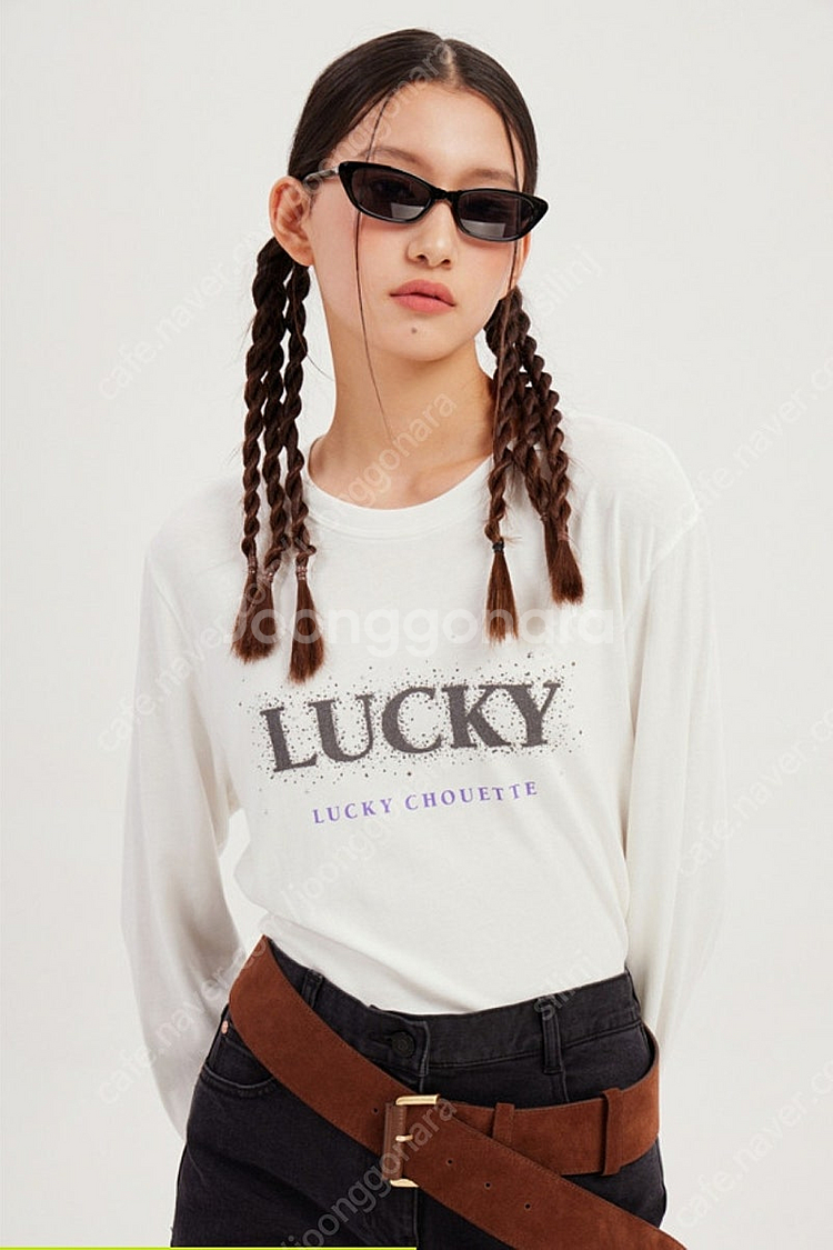 럭키슈에뜨 피그먼트 티셔츠--0