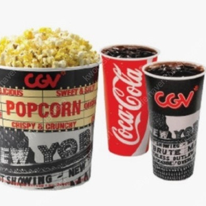 cgv 콤보 (팝콘+탄산) 50% 할인 쿠폰 팝니다 장당 1500원