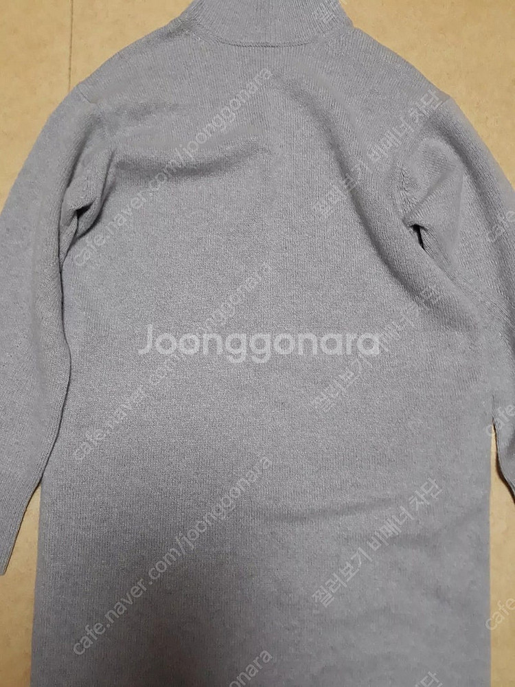 더캐시미어 캐시미어100 터틀넥 니트원피스S--4