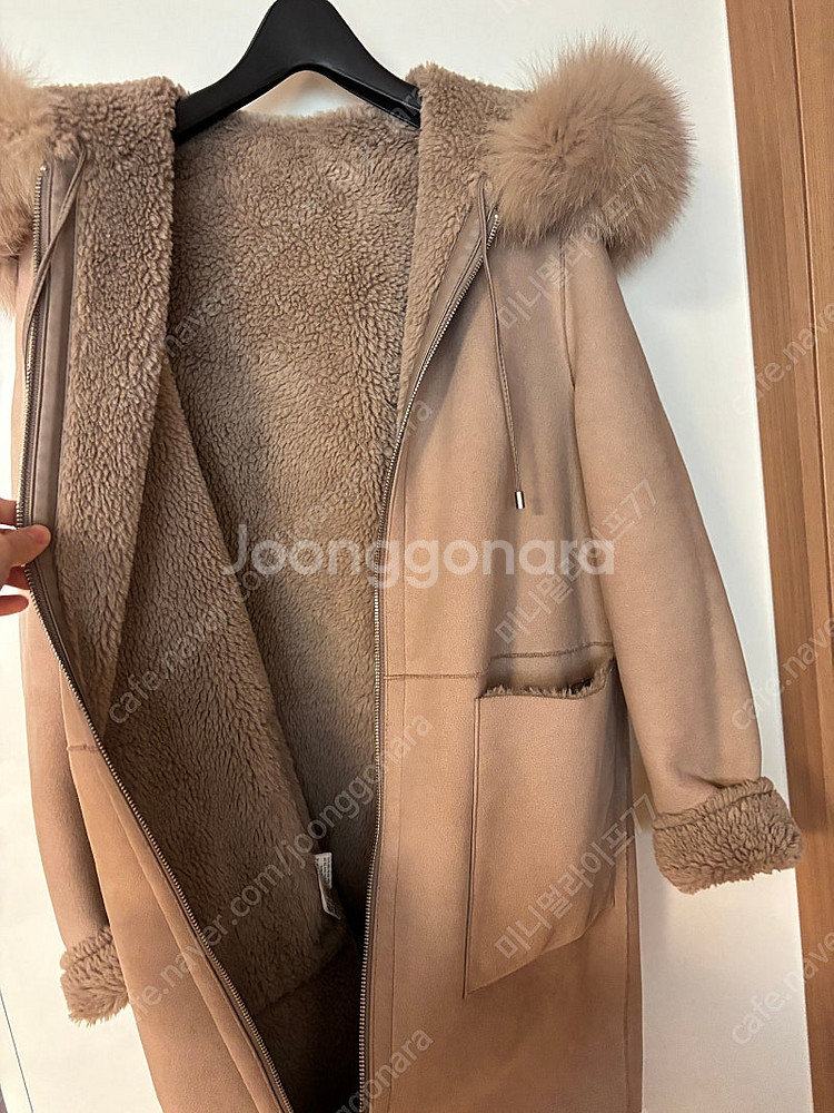 ZOOC 주크 쥬크 양면 리버시블 왕폭스 후드코트롱무스탕 정가100만원대 189000원--5