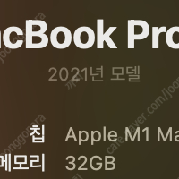 맥북프로 맥스 M1 16인치 32gb 1tb 2021