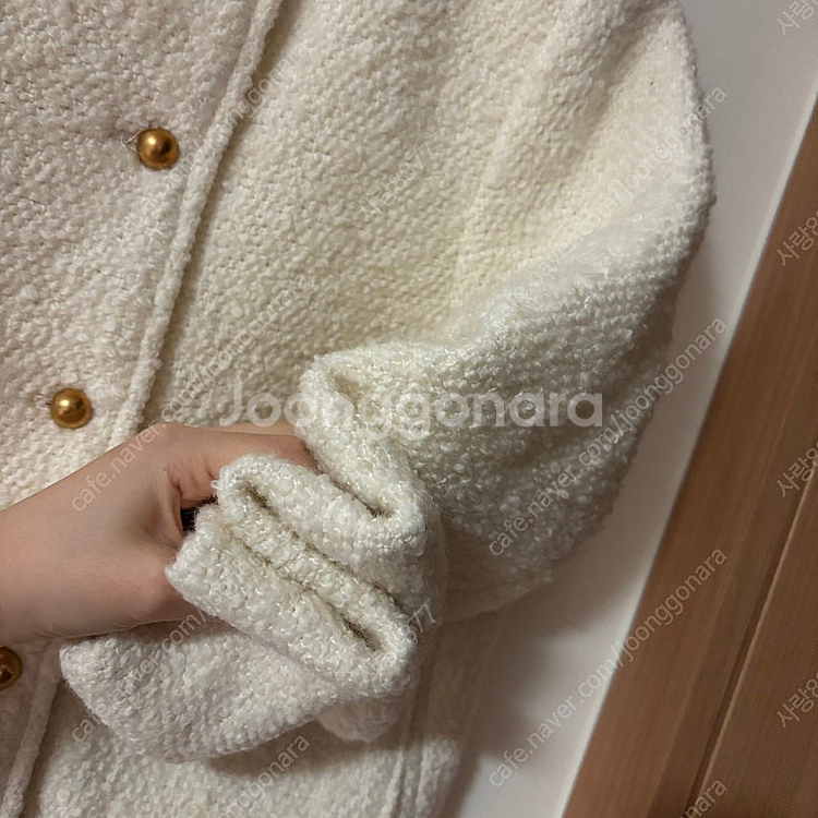럭셔리 금장 더블단추 트위드 크롭울자켓 오피스코어 출근...--4