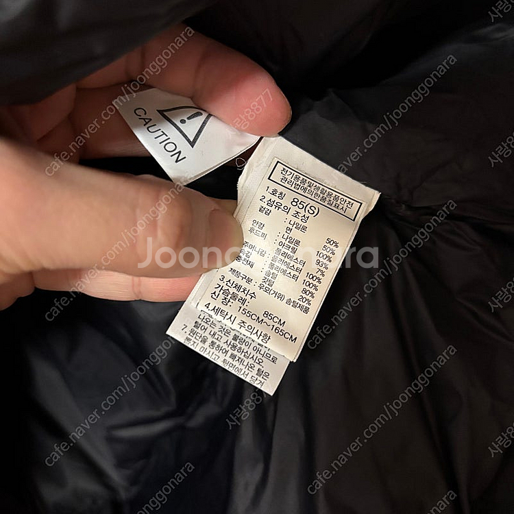 노스페이스 구스다운 여성 하프 패딩 S--7