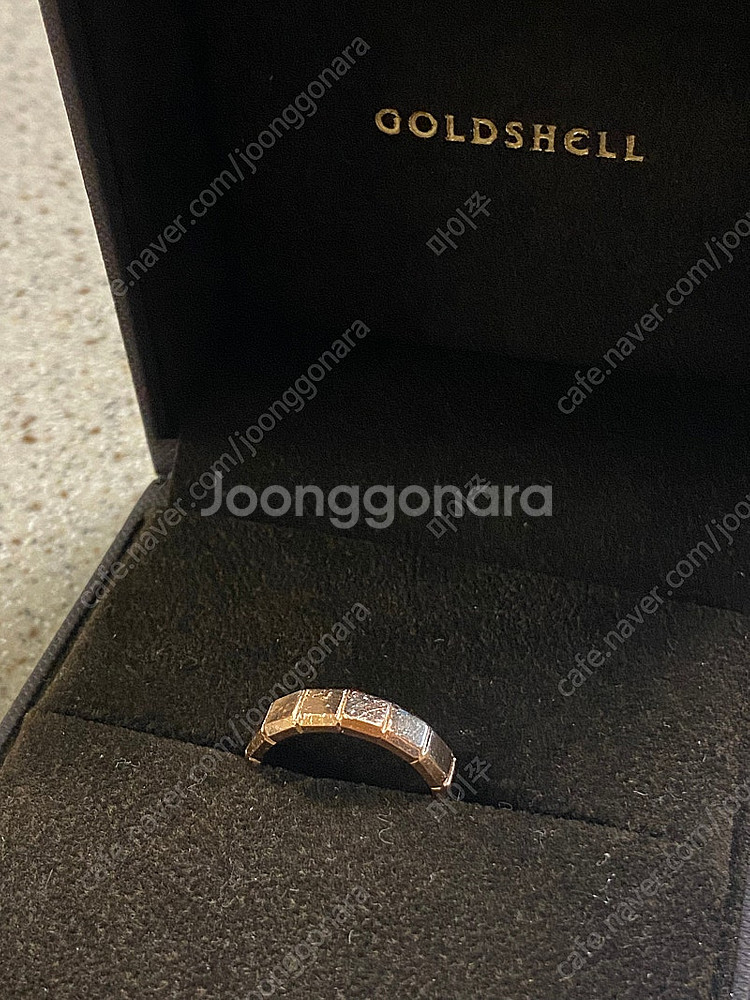 한국금거래소 14k 로즈골드 아이스큐브 반지--0