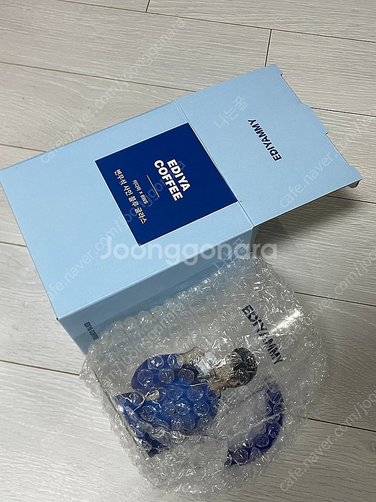이디야 변우석 사인 컵 (블루글라스)--2
