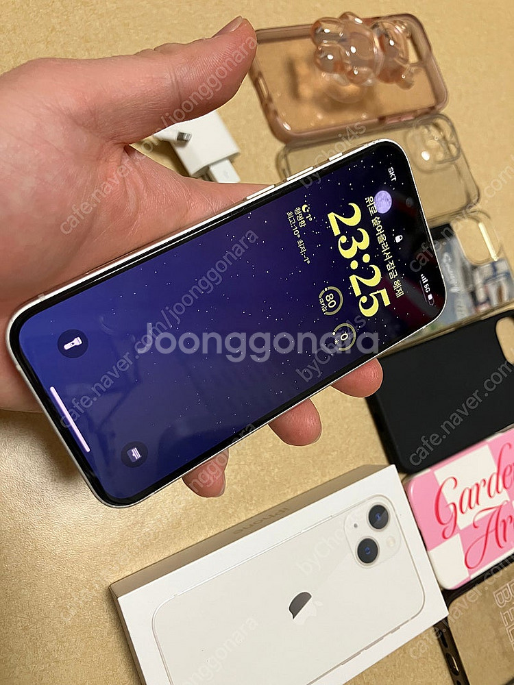 아이폰13 미니 카메라 무음 북미판 화이트 팝니다.--7