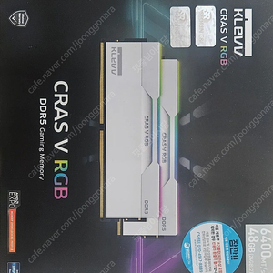 ESSENCORE KLEVV DDR5-6400 CL32 CRAS V RGB WHITE 패키지 서린 (48GB(24Gx2)) 팝니다.