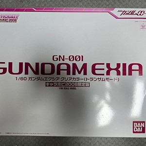 반다이 1/60 건담 엑시아 2008 캐러하비 트란잠 클리어 컬러 한정판