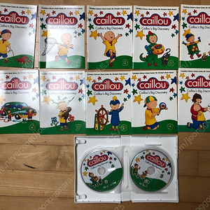 [가격내림]까이유 Caillou [Caillou's Big Discovery] DVD 10장, CD 10장, 대본 (2만 5천원)