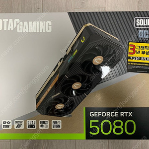 ZOTAC GAMING 지포스 RTX 5080 SOLID OC D7 16GB 미개봉